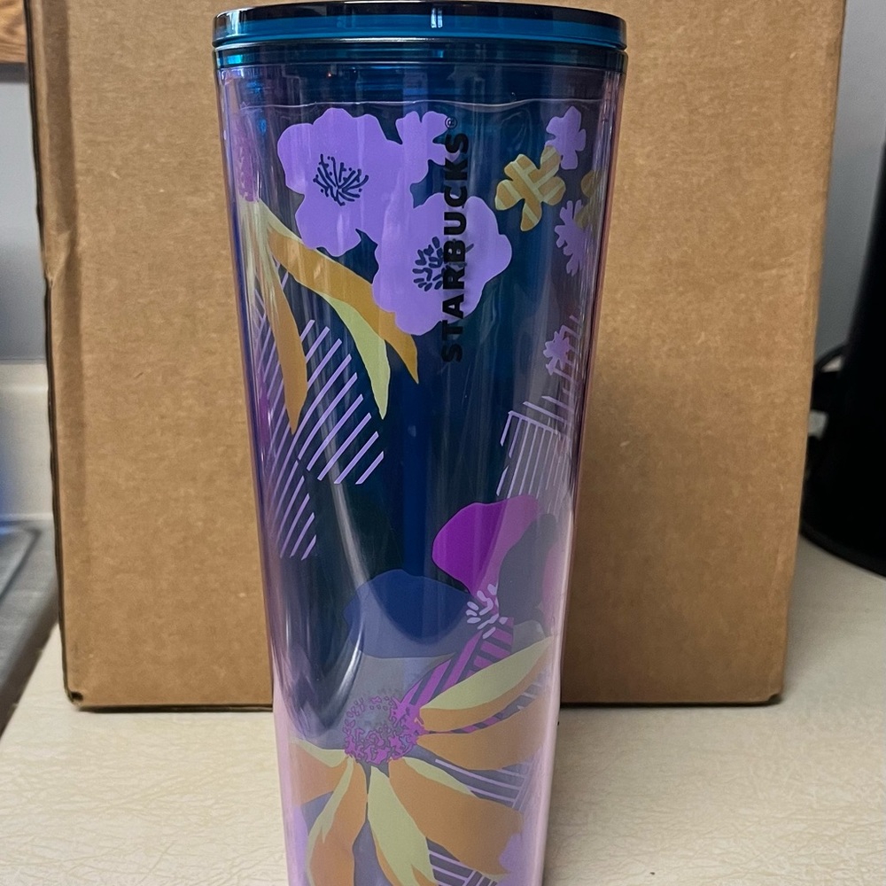 Starbucks Tumbler - Purple Flowers